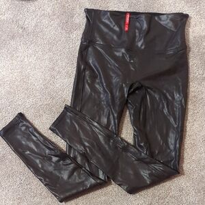 Black Spanx Faux Leather Leggings